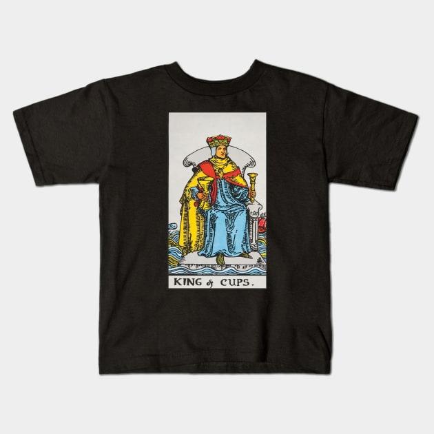 King of cups tarot card Kids T-Shirt by Nate's World of Tees